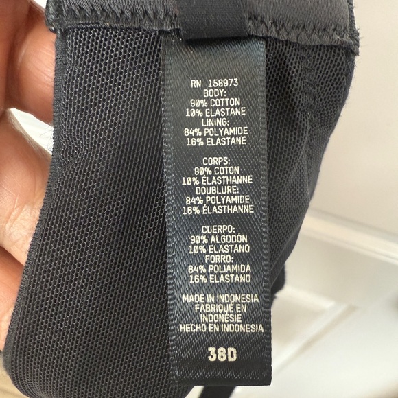SKIMS cotton jersey T-shirt bra in color soot size 38D New with Tags - Picture 7 of 10